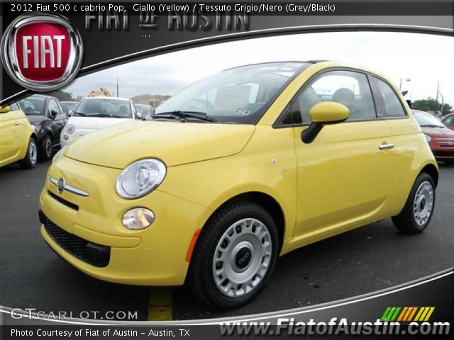 2012 Fiat 500 c cabrio Pop in Giallo (Yellow)