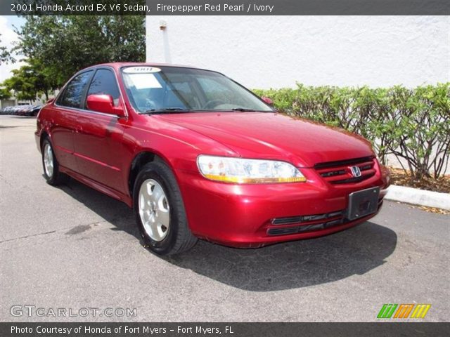 2001 Honda Accord EX V6 Sedan in Firepepper Red Pearl