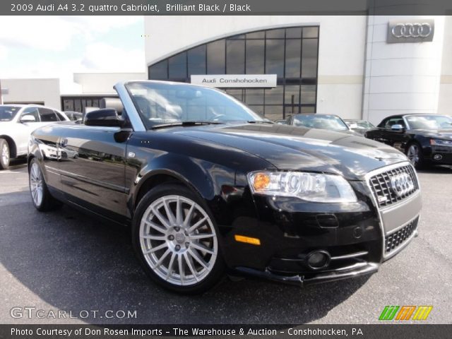 2009 Audi A4 3.2 quattro Cabriolet in Brilliant Black