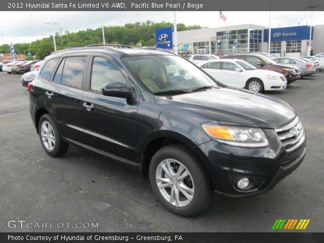 2012 Hyundai Santa Fe Limited V6 AWD in Pacific Blue Pearl
