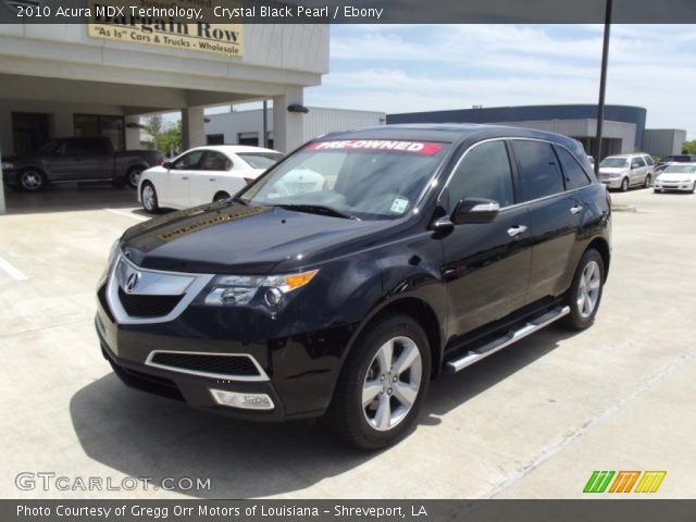 2010 Acura MDX Technology in Crystal Black Pearl