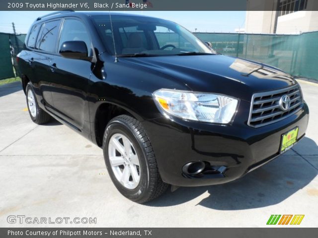 2009 Toyota Highlander V6 in Black