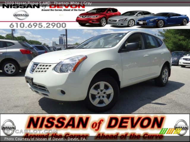 2009 Nissan Rogue S AWD in Phantom White