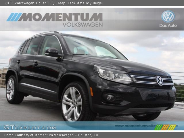 2012 Volkswagen Tiguan SEL in Deep Black Metallic