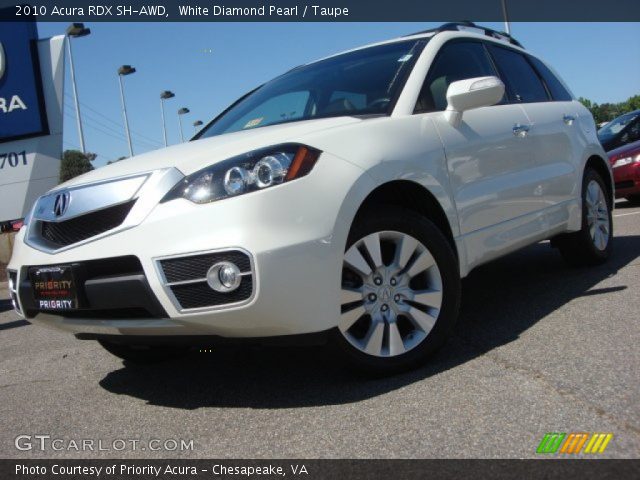 2010 Acura RDX SH-AWD in White Diamond Pearl. Click to see large photo ...