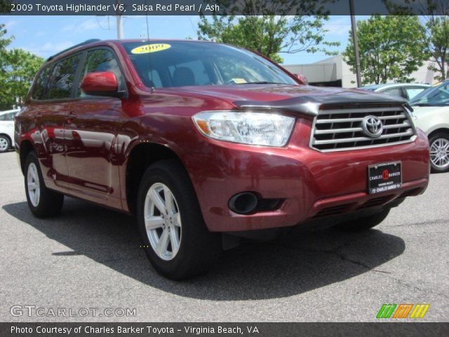 2009 Toyota Highlander V6 in Salsa Red Pearl