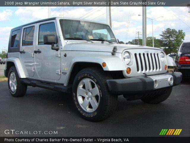 2008 Jeep Wrangler Unlimited Sahara in Bright Silver Metallic