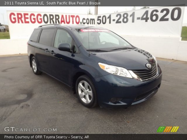 2011 Toyota Sienna LE in South Pacific Blue Pearl