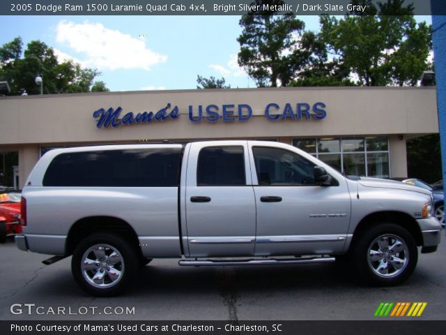 2005 Dodge Ram 1500 Laramie Quad Cab 4x4 in Bright Silver Metallic