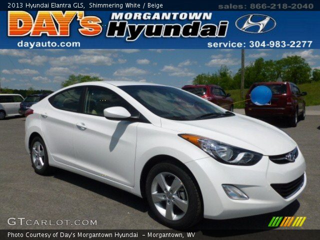 2013 Hyundai Elantra GLS in Shimmering White