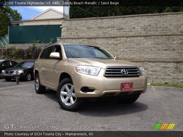 2009 Toyota Highlander V6 4WD in Sandy Beach Metallic
