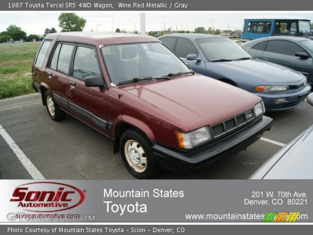 1987 Toyota Tercel SR5 4WD Wagon in Wine Red Metallic