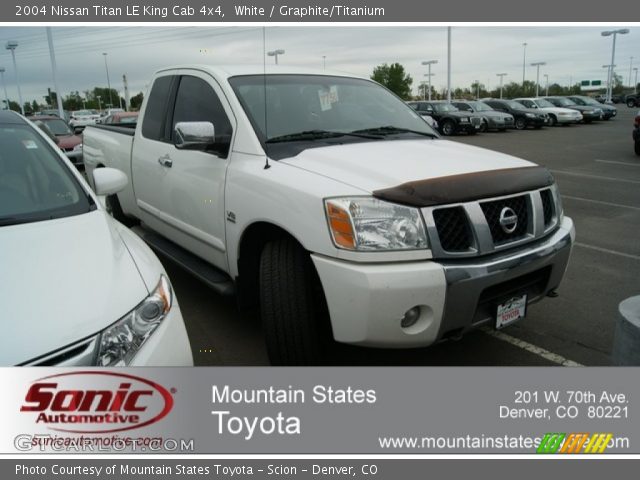 2004 Nissan Titan LE King Cab 4x4 in White