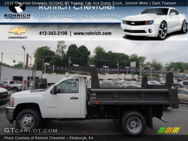 2012 Chevrolet Silverado 3500HD WT Regular Cab 4x4 Dump Truck in Summit White