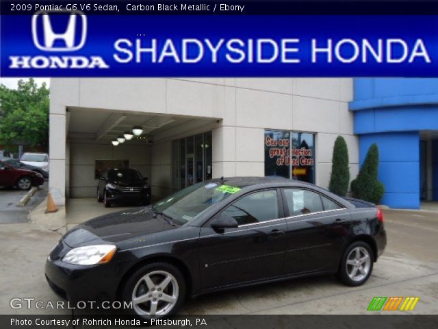 2009 Pontiac G6 V6 Sedan in Carbon Black Metallic