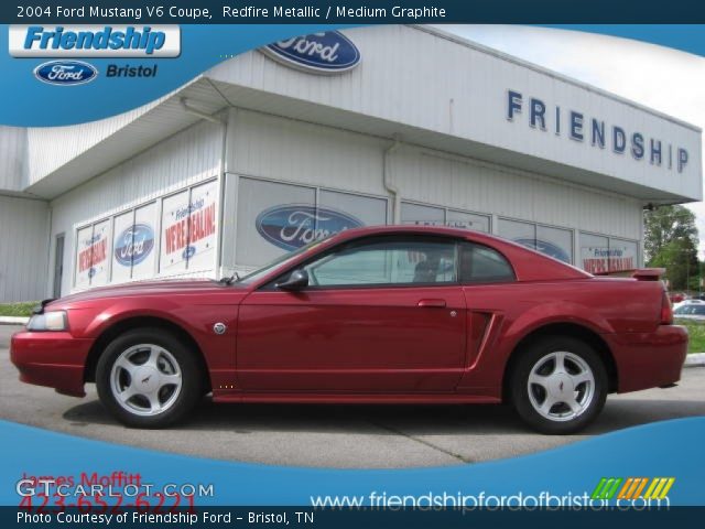 2004 Ford Mustang V6 Coupe in Redfire Metallic