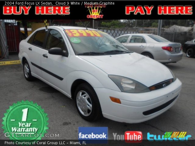 2004 Ford Focus LX Sedan in Cloud 9 White