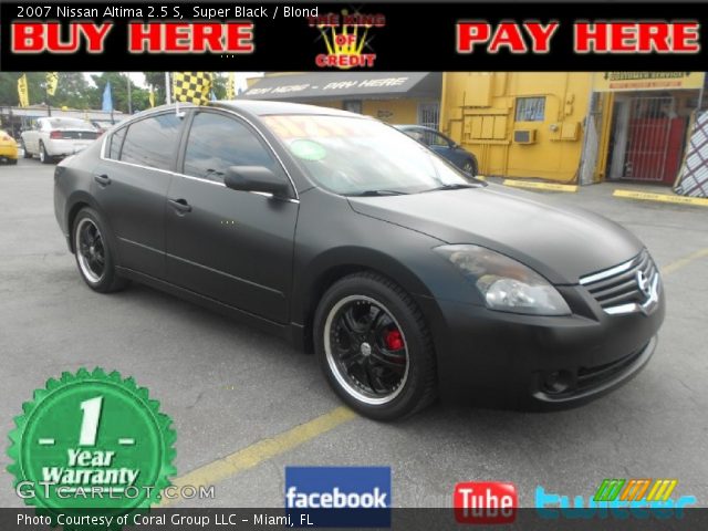 2007 Nissan Altima 2.5 S in Super Black