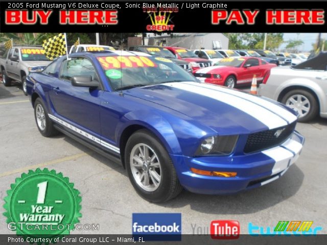 2005 Ford Mustang V6 Deluxe Coupe in Sonic Blue Metallic