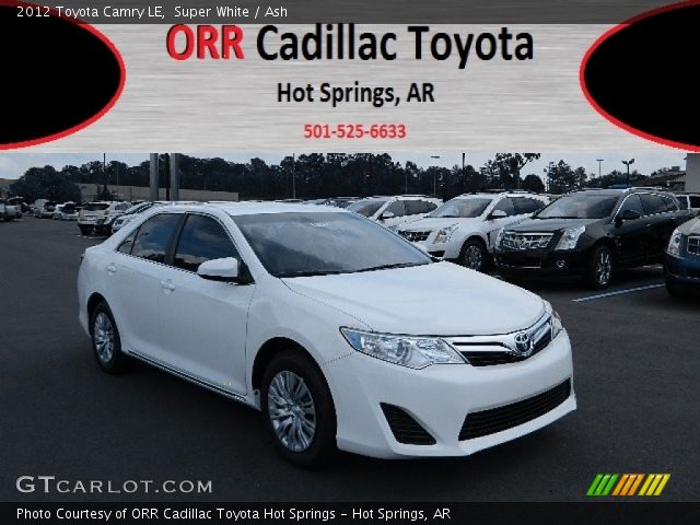 2012 Toyota Camry LE in Super White