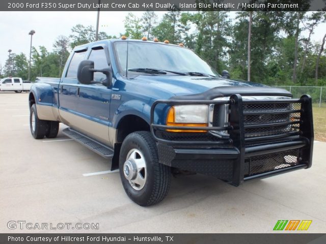 2000 Ford F350 Super Duty Lariat Crew Cab 4x4 Dually in Island Blue Metallic