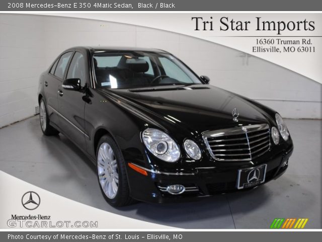 2008 Mercedes-Benz E 350 4Matic Sedan in Black