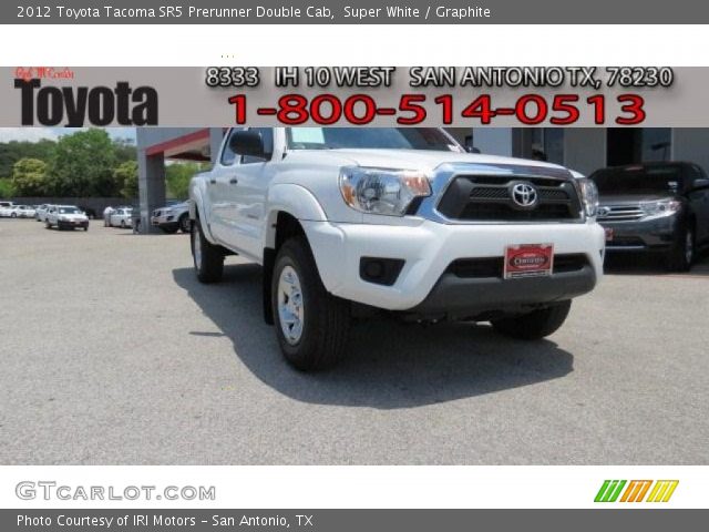 2012 Toyota Tacoma SR5 Prerunner Double Cab in Super White