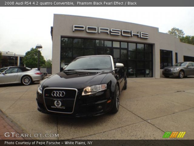 2008 Audi RS4 4.2 quattro Convertible in Phantom Black Pearl Effect