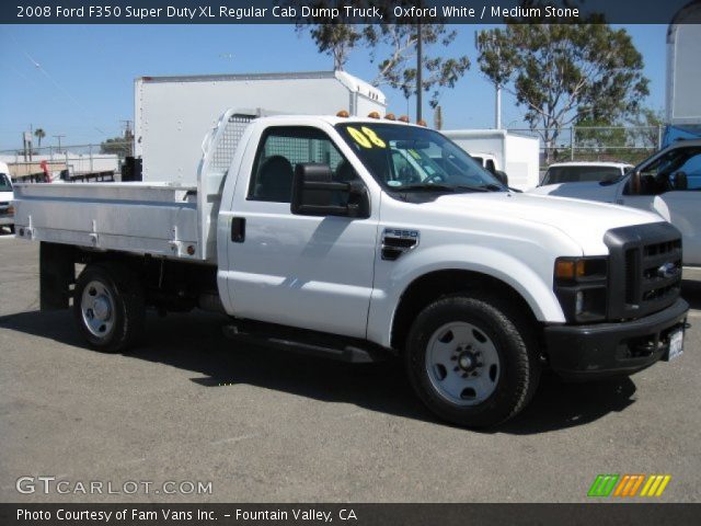 2008 Ford F350 Super Duty XL Regular Cab Dump Truck in Oxford White