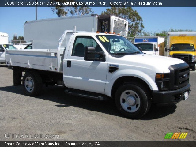 2008 Ford F350 Super Duty XL Regular Cab Dump Truck in Oxford White