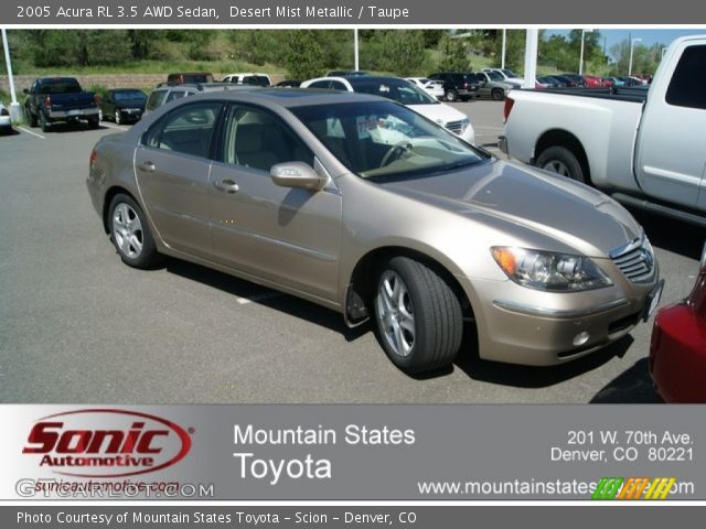 2005 Acura RL 3.5 AWD Sedan in Desert Mist Metallic