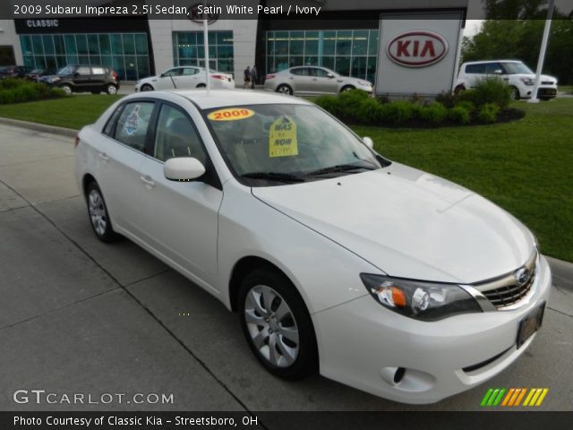 2009 Subaru Impreza 2.5i Sedan in Satin White Pearl