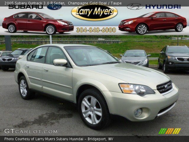 2005 Subaru Outback 3.0 R Sedan in Champagne Gold Opal