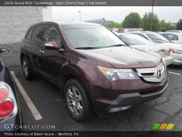 2009 Acura MDX Technology in Dark Cherry Pearl