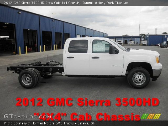 2012 GMC Sierra 3500HD Crew Cab 4x4 Chassis in Summit White