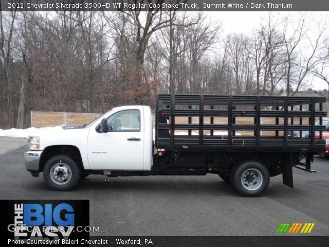 2012 Chevrolet Silverado 3500HD WT Regular Cab Stake Truck in Summit White