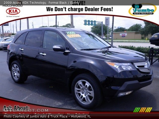 2009 Acura MDX Technology in Formal Black