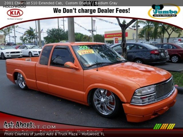 Custom Orange 2001 Chevrolet S10 Extended Cab Medium