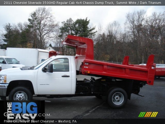 2011 Chevrolet Silverado 3500HD Regular Cab 4x4 Chassis Dump Truck in Summit White