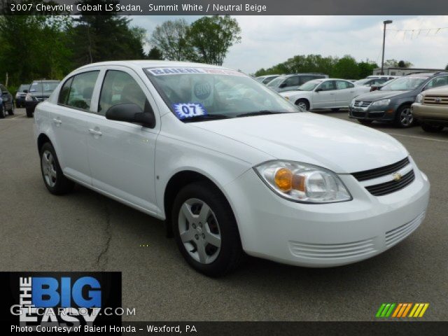 2007 Chevrolet Cobalt LS Sedan in Summit White
