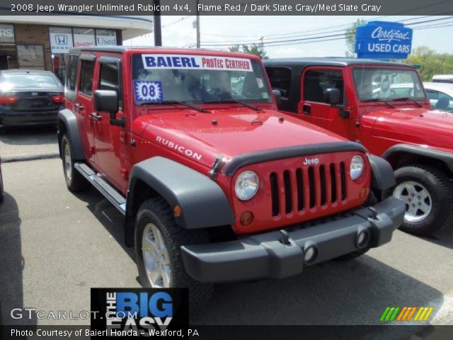 2008 Jeep Wrangler Unlimited Rubicon 4x4 in Flame Red