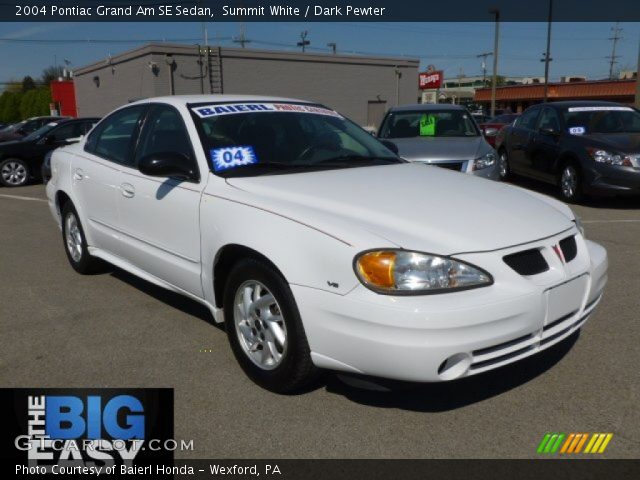 2004 Pontiac Grand Am SE Sedan in Summit White