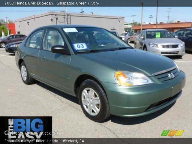 2003 Honda Civic LX Sedan in Galapagos Green