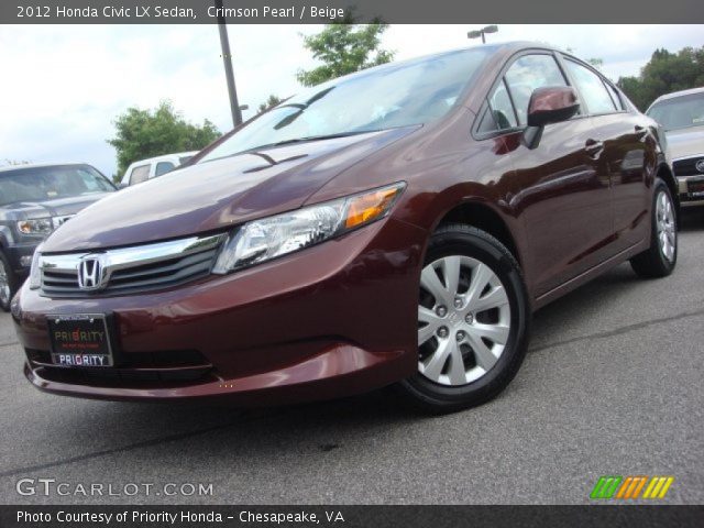 2012 Honda Civic LX Sedan in Crimson Pearl