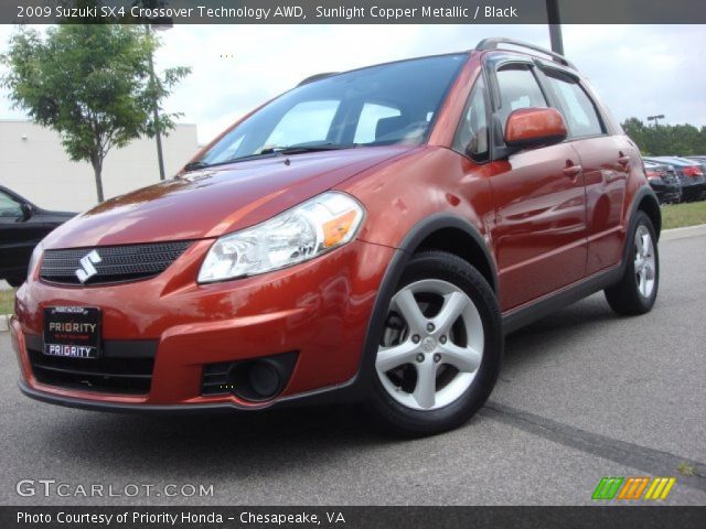 2009 Suzuki SX4 Crossover Technology AWD in Sunlight Copper Metallic