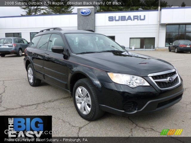 2008 Subaru Outback 2.5i Wagon in Obsidian Black Pearl