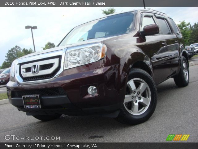 2010 Honda Pilot EX-L 4WD in Dark Cherry Pearl