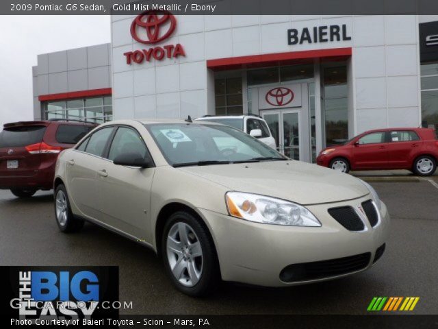 2009 Pontiac G6 Sedan in Gold Mist Metallic