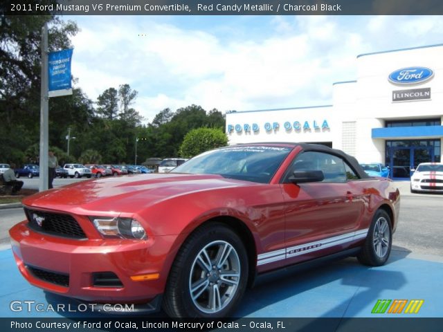 2011 Ford Mustang V6 Premium Convertible in Red Candy Metallic