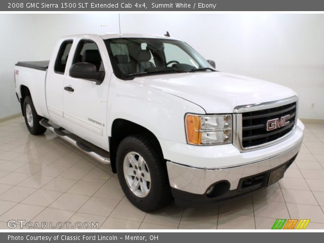 2008 GMC Sierra 1500 SLT Extended Cab 4x4 in Summit White